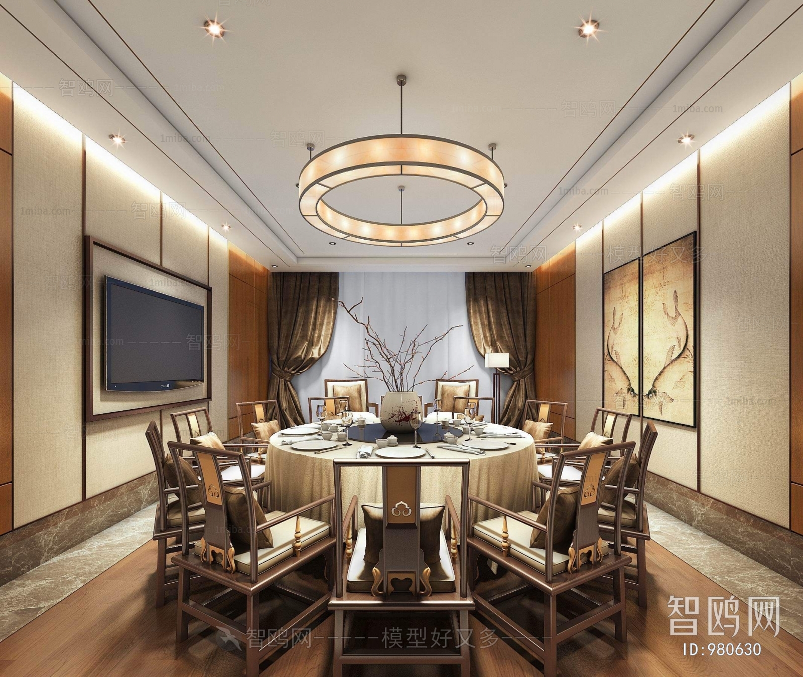 New Chinese Style Dining Room