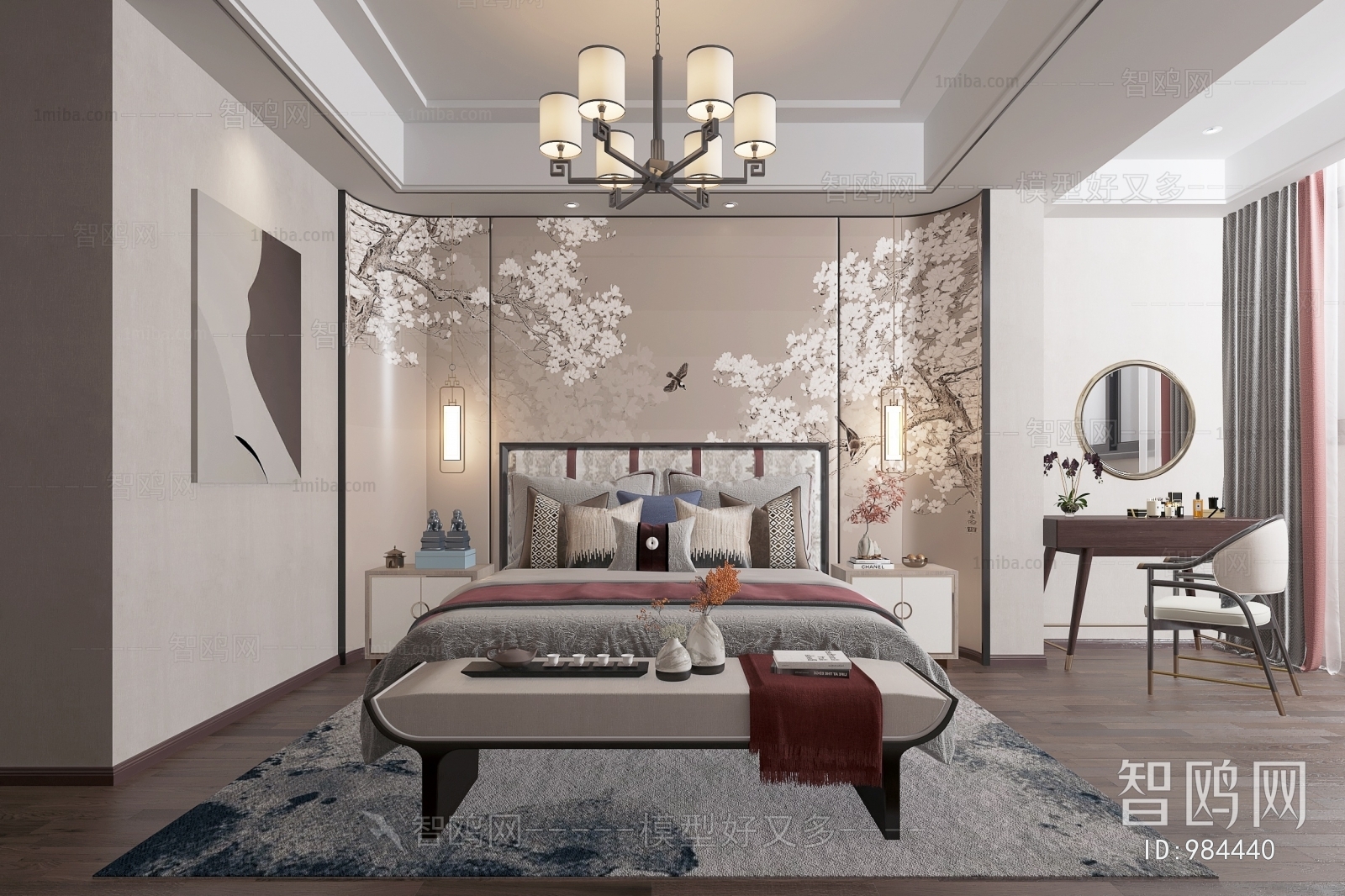 New Chinese Style Bedroom