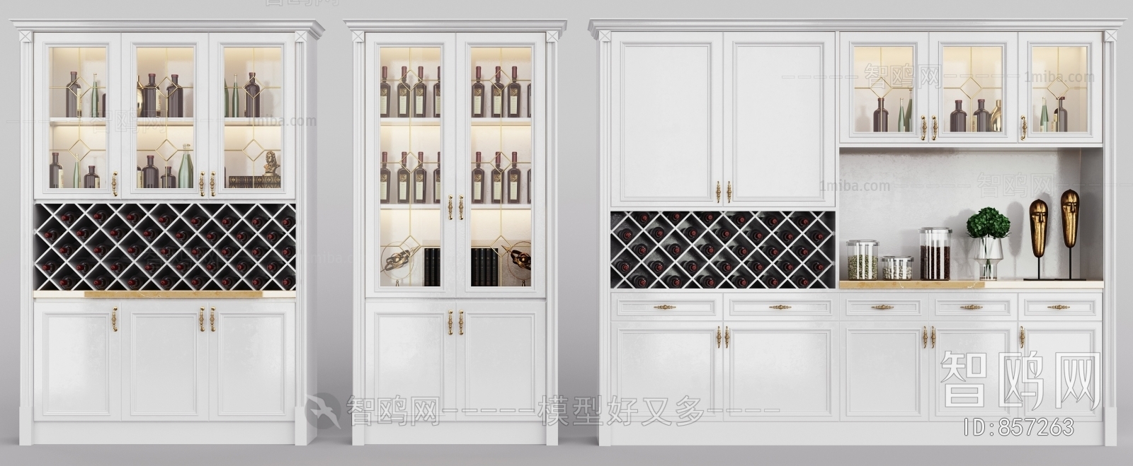 Simple European Style Wine Cabinet