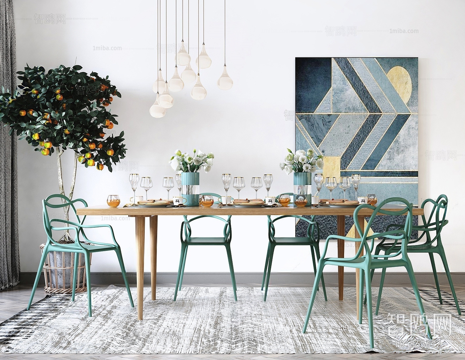 Nordic Style Dining Table And Chairs