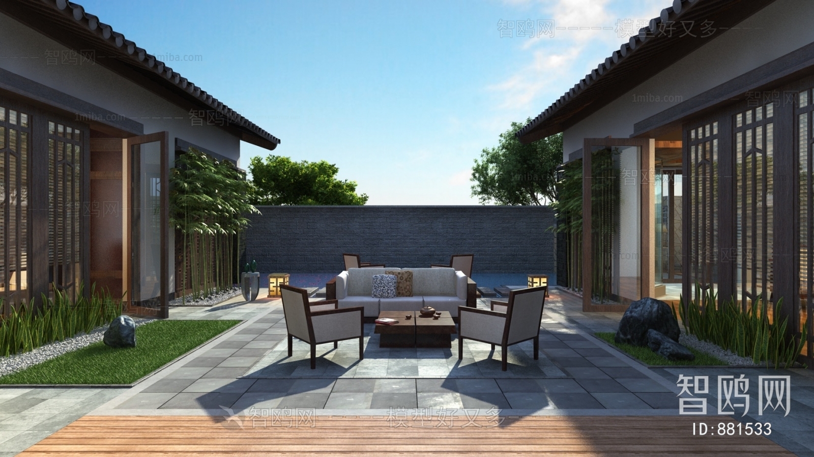 New Chinese Style Courtyard/landscape