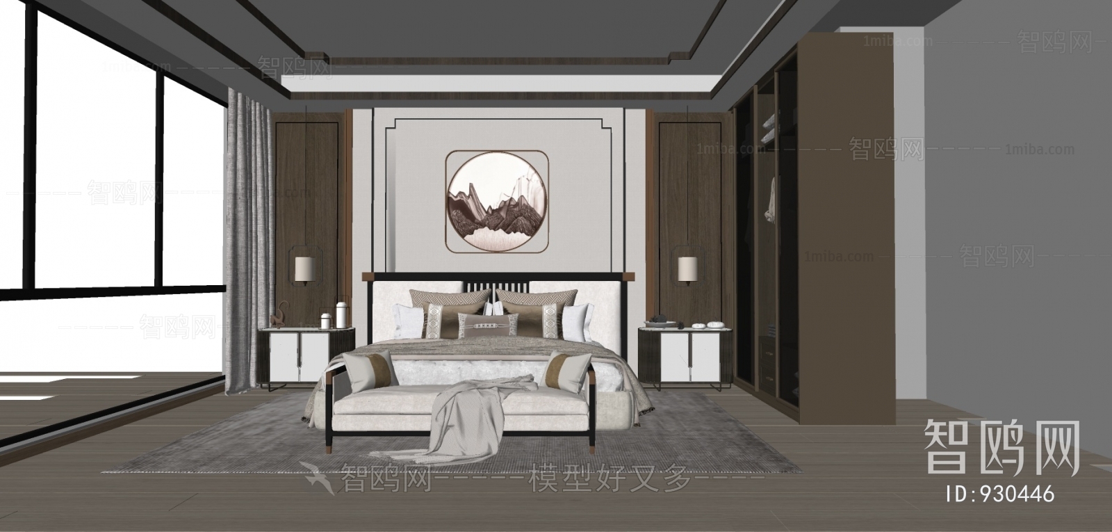 New Chinese Style Bedroom