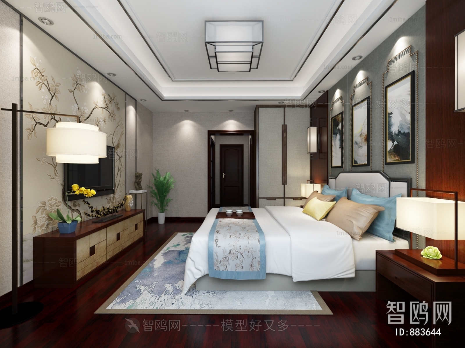 New Chinese Style Bedroom