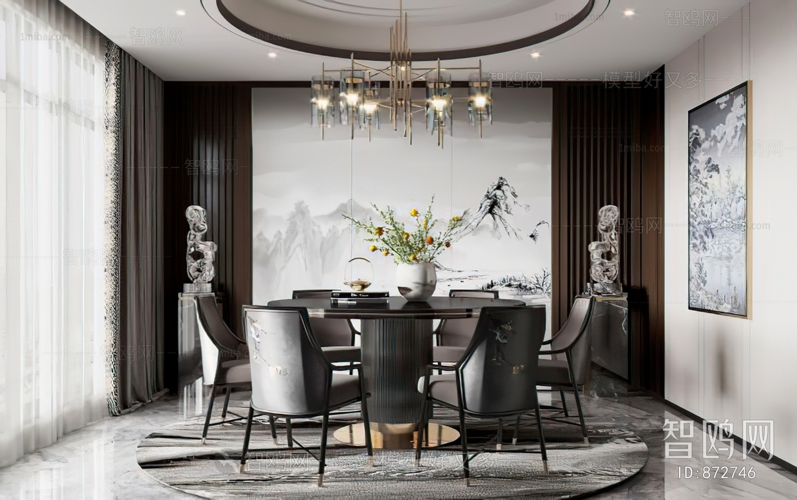 New Chinese Style Dining Room