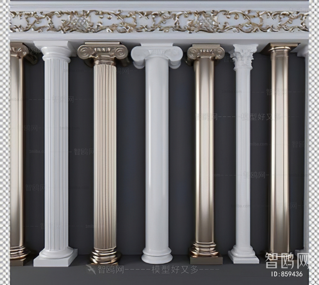 欧式古典罗马柱模型