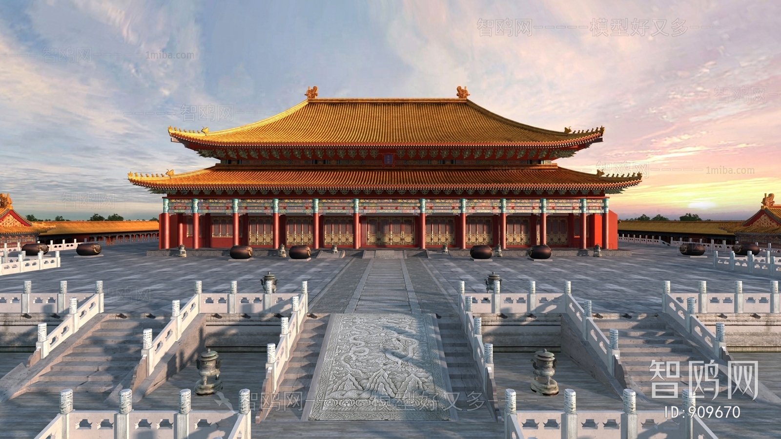 Chinese Style Ancient Architectural Buildings