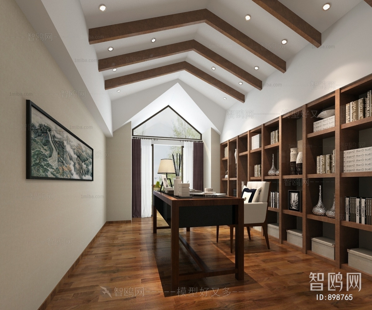 New Chinese Style Study Space