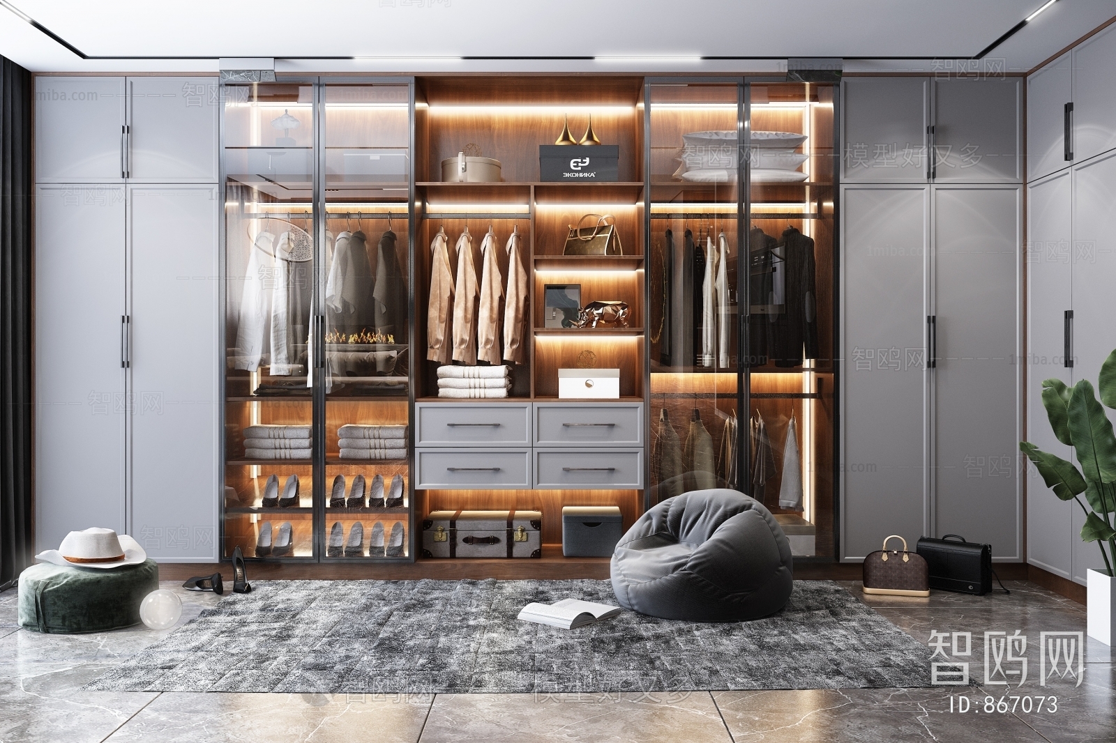 Modern Clothes Storage Area