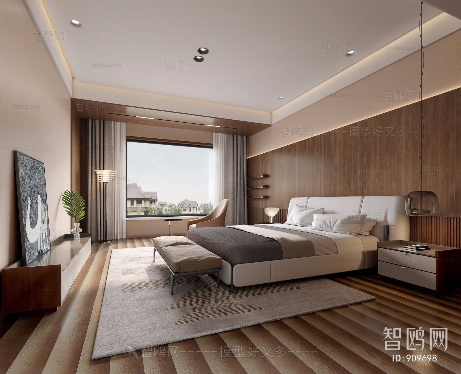 New Chinese Style Bedroom