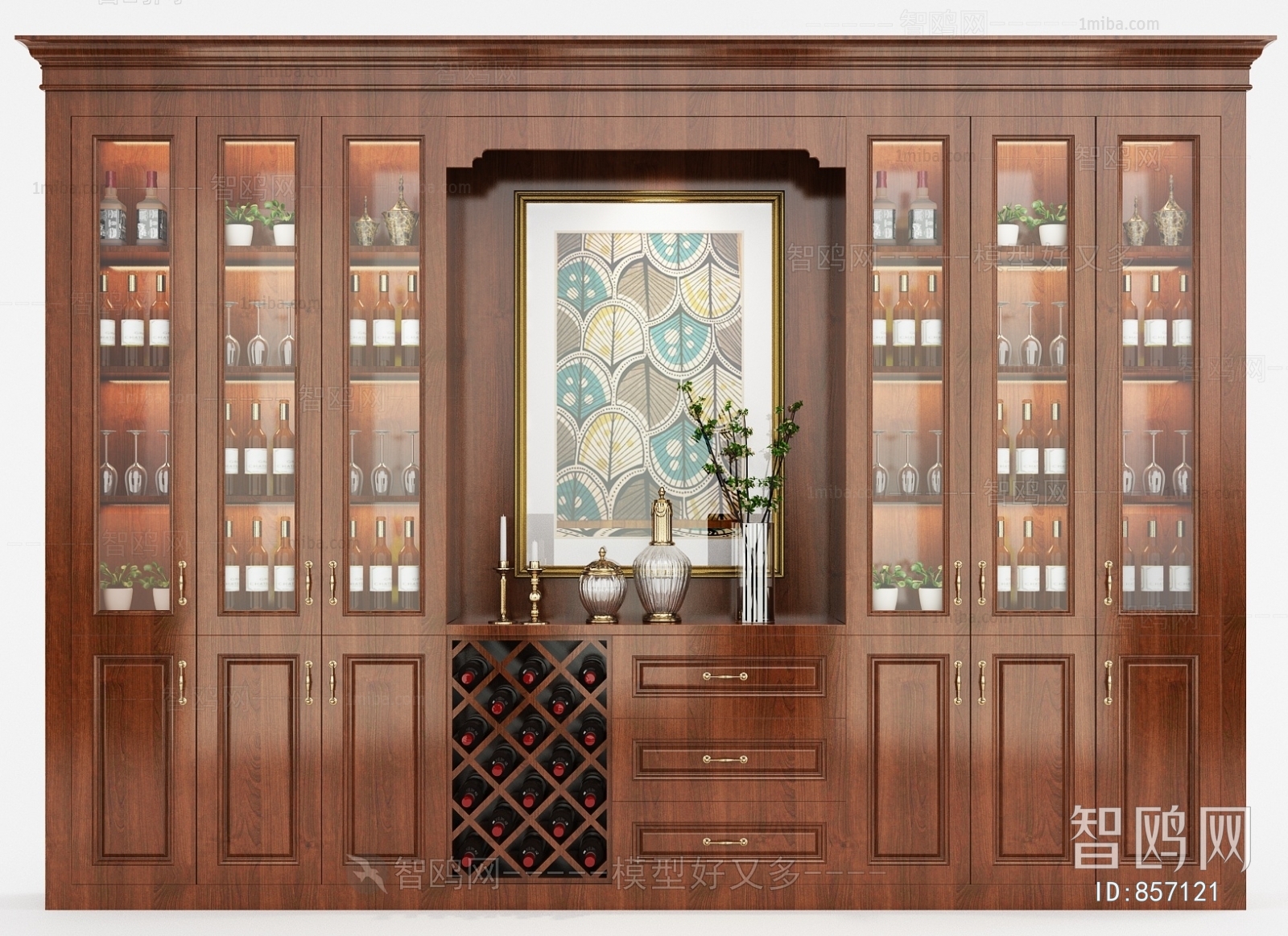 Simple European Style Wine Cabinet