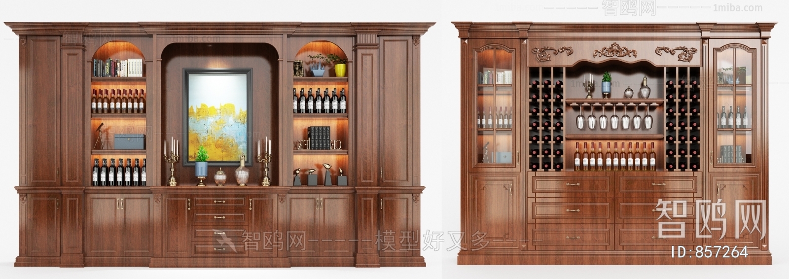 Simple European Style Wine Cabinet