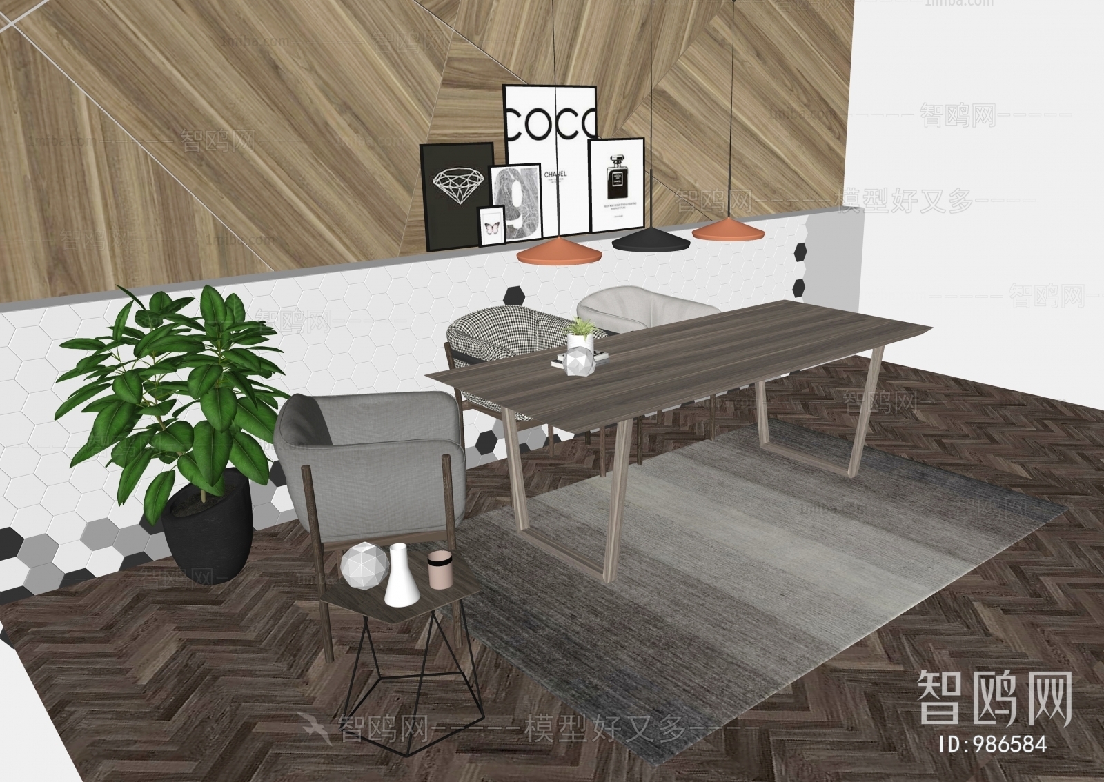 Nordic Style Dining Table And Chairs