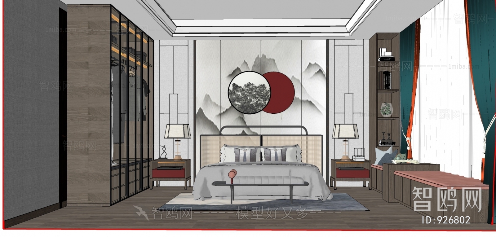 New Chinese Style Bedroom