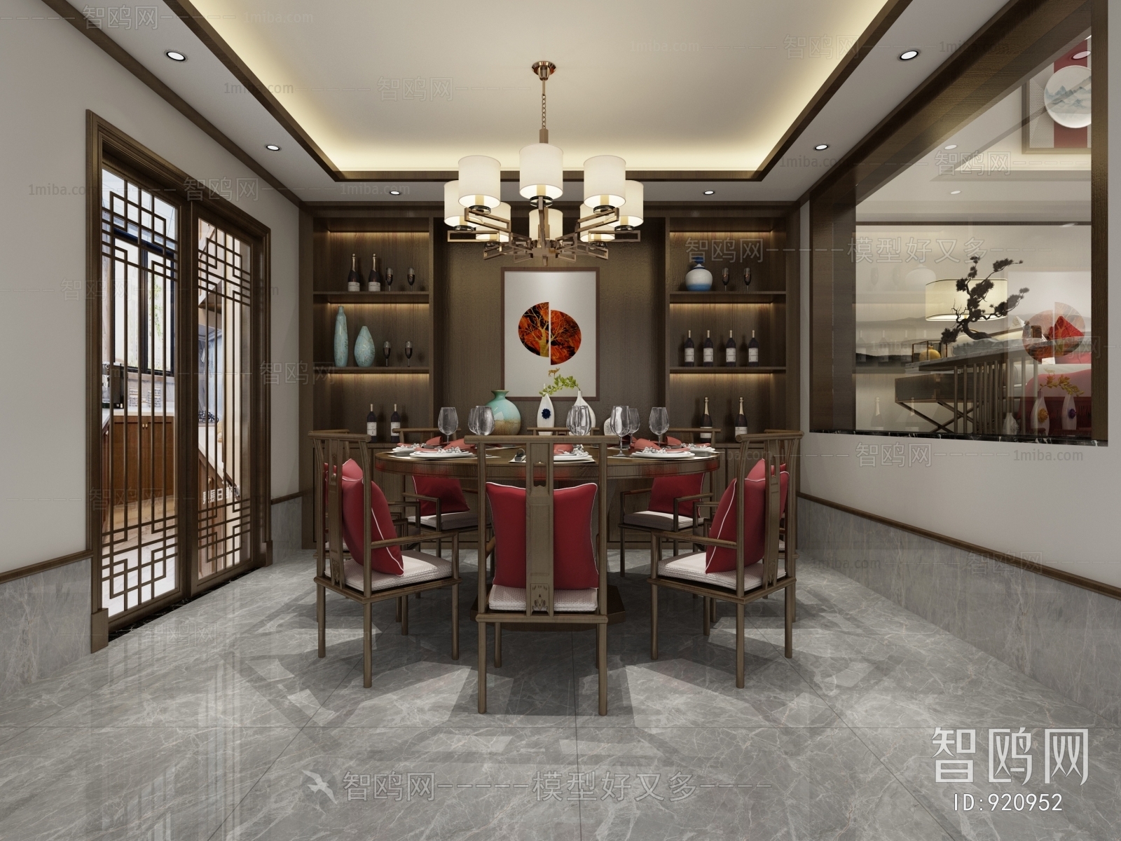 New Chinese Style Dining Room