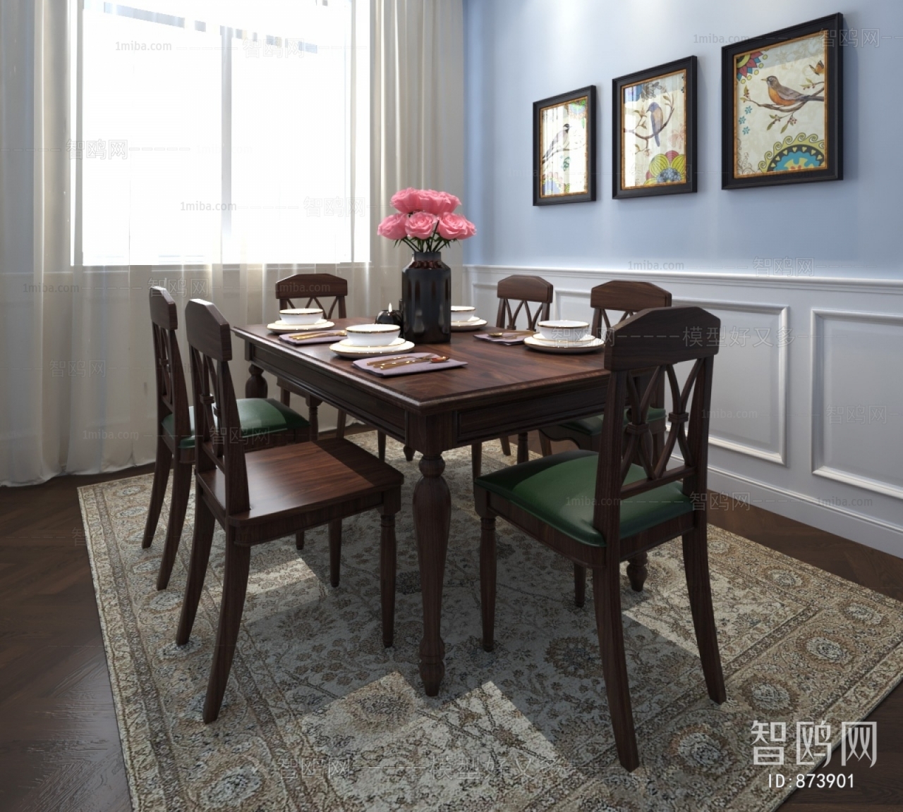 American Style Dining Table And Chairs