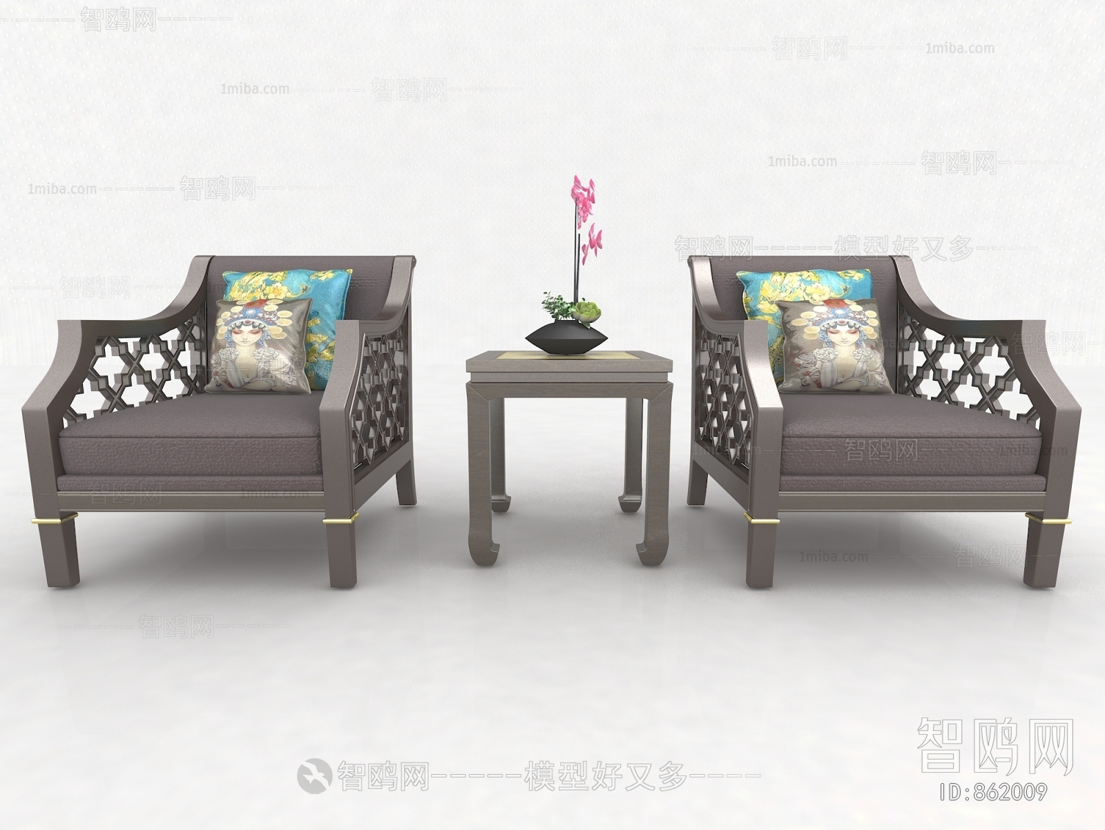 New Chinese Style Lounge Chair