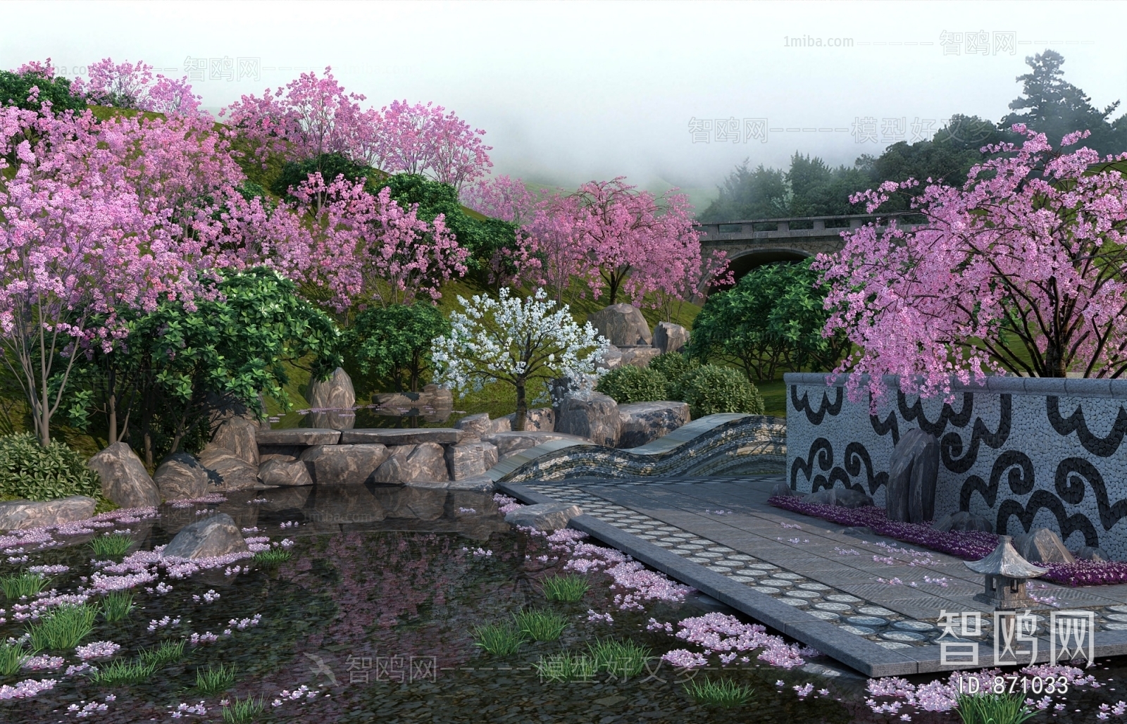 New Chinese Style Garden Landscape