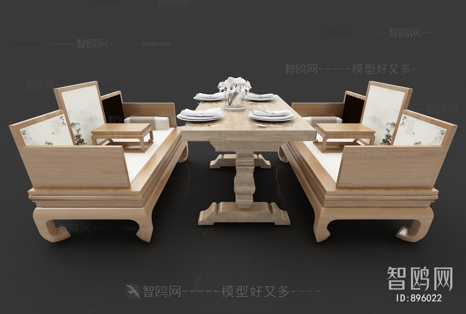 New Chinese Style Dining Table And Chairs