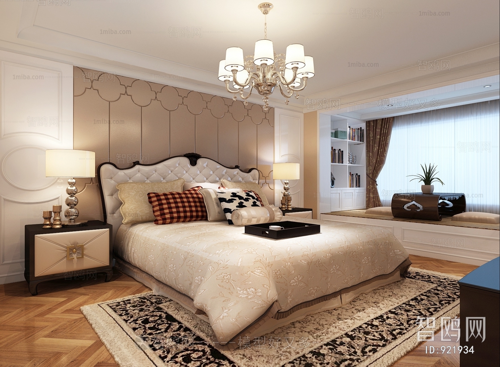 Simple European Style Bedroom