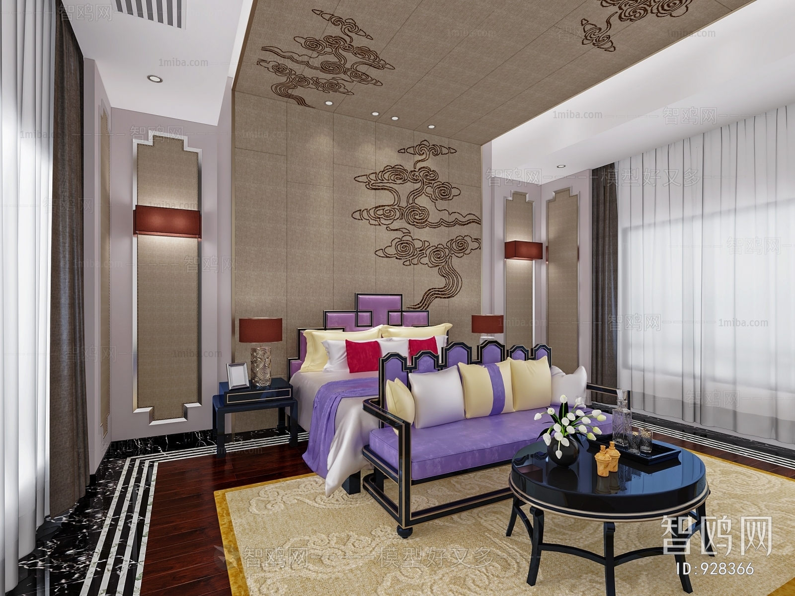 New Chinese Style Bedroom