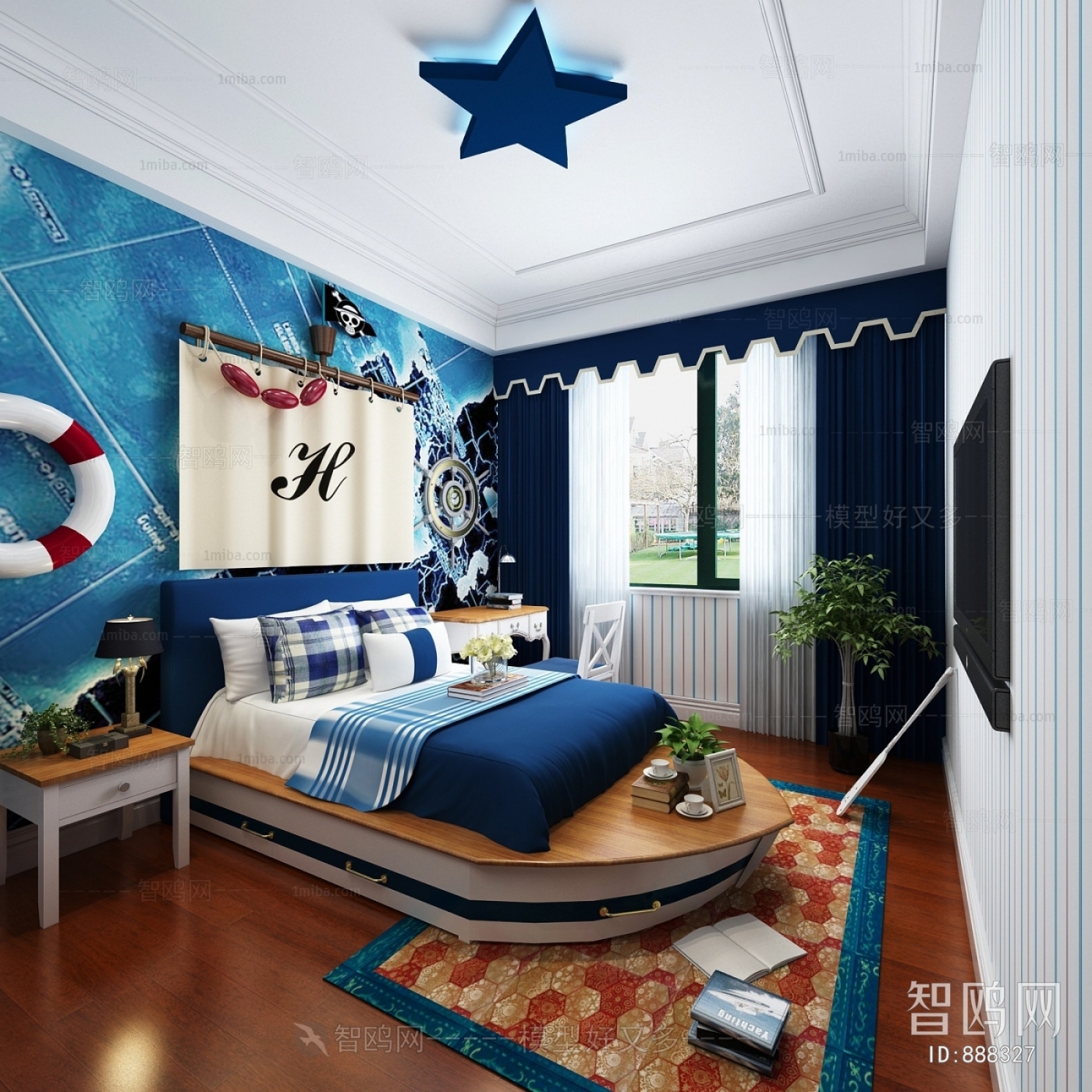 Mediterranean Style Children's Room