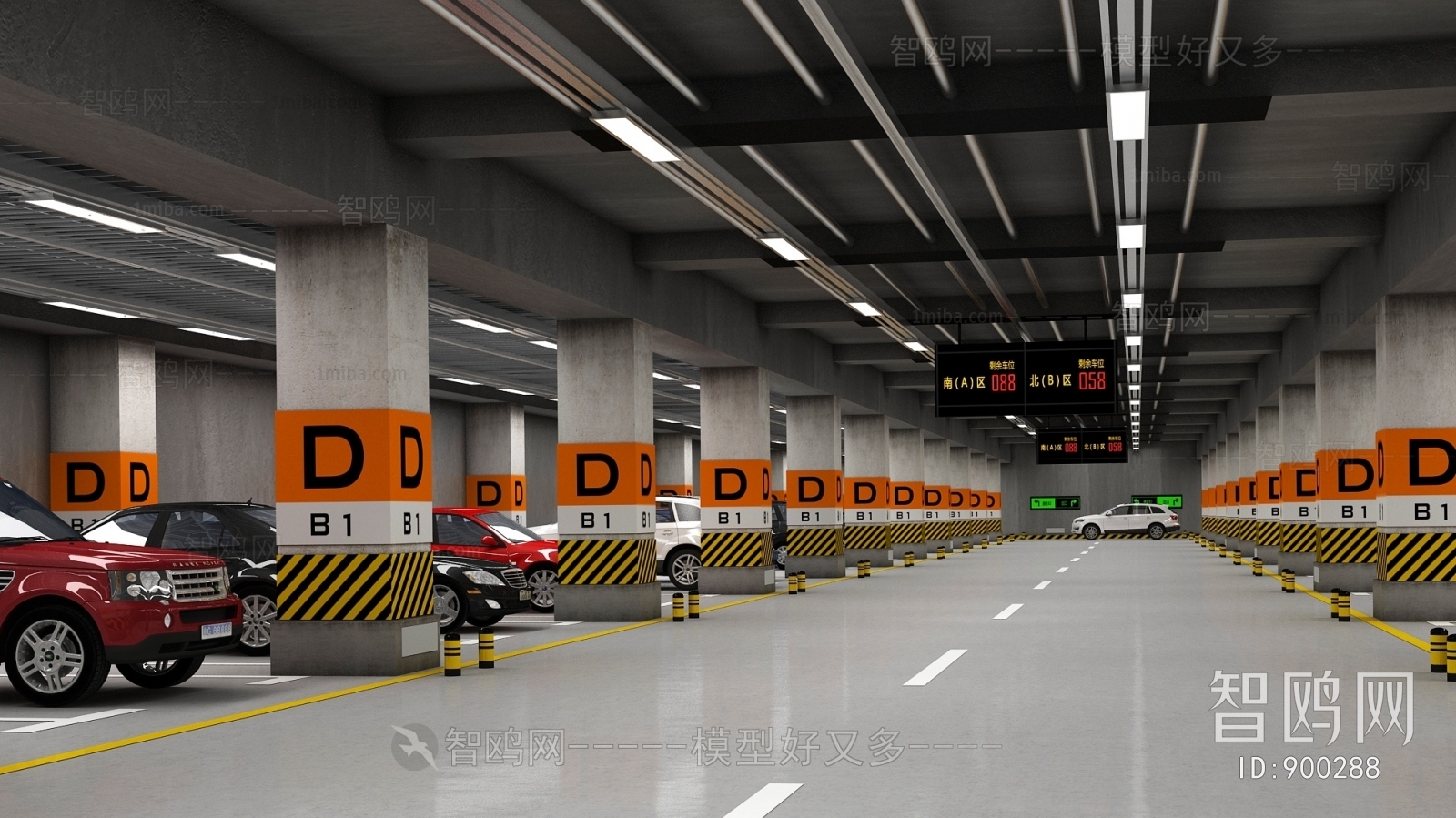 Modern Underground Parking Lot