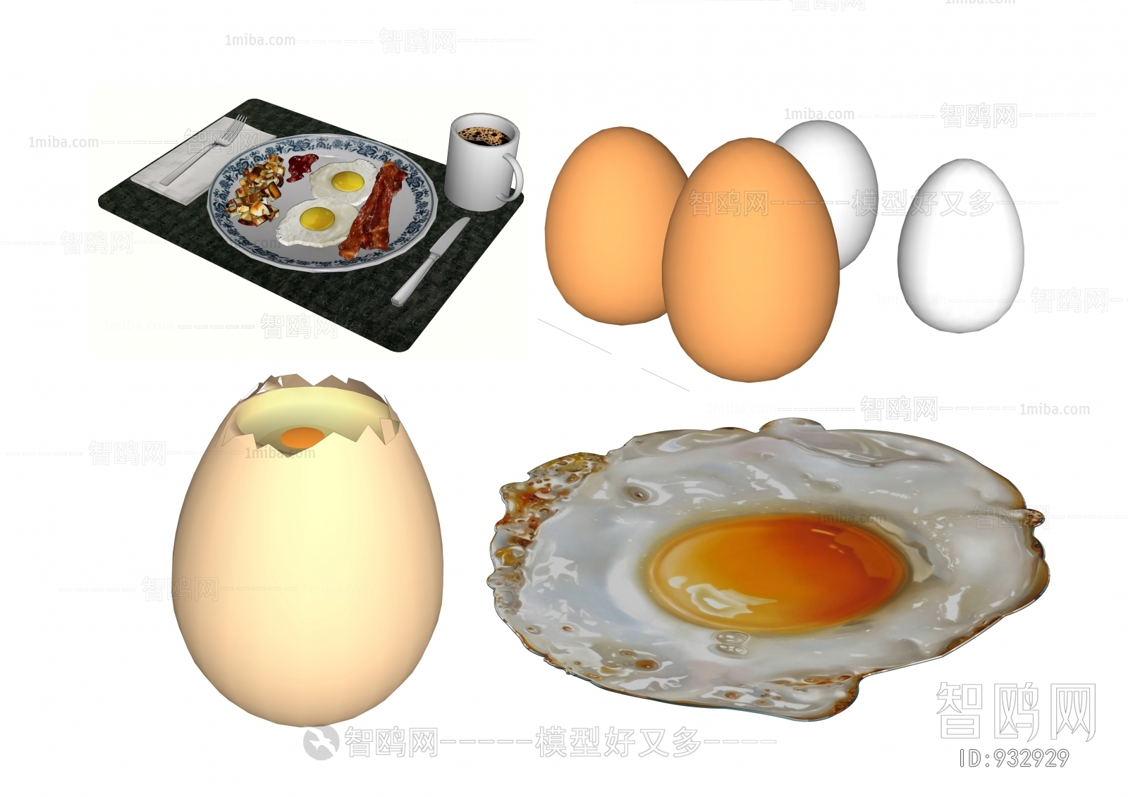现代鸡蛋 荷包蛋 早餐 咖啡 鸡蛋壳 鸭蛋组合