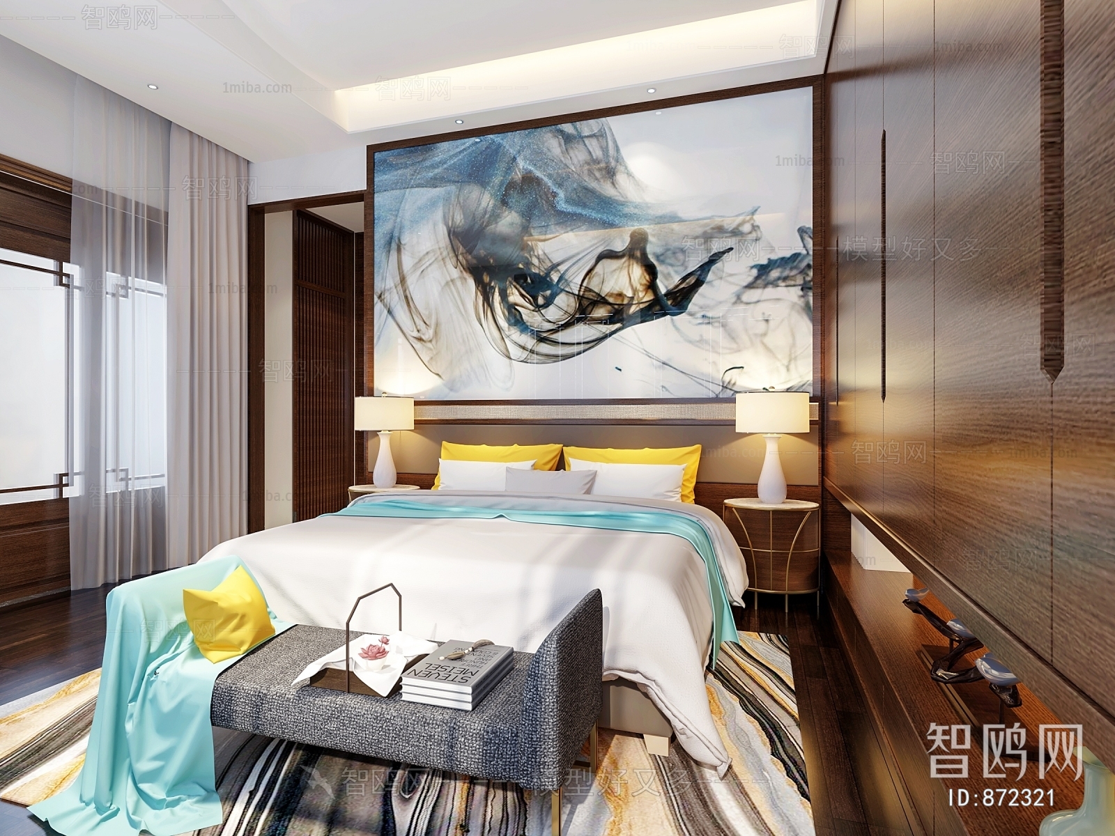 New Chinese Style Bedroom