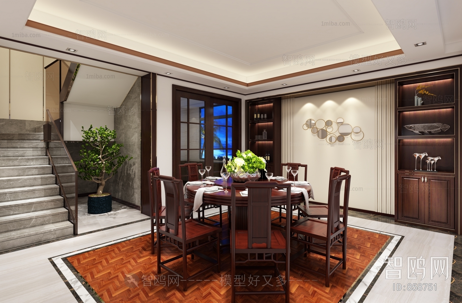 New Chinese Style Dining Room