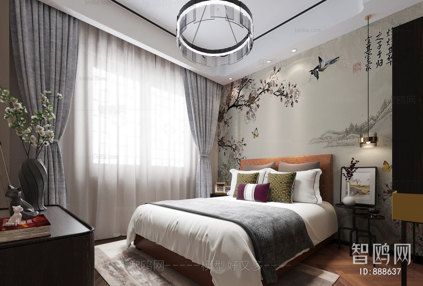 New Chinese Style Bedroom