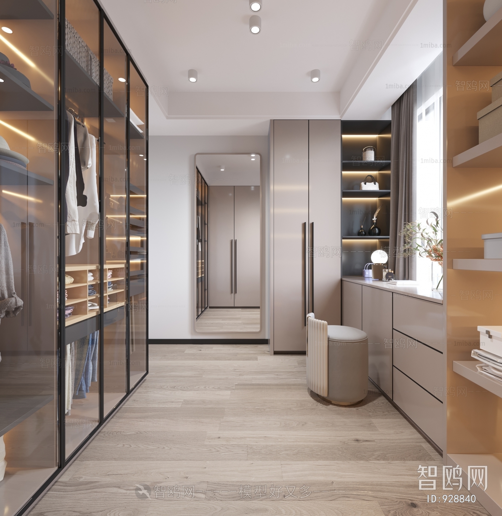 Modern Clothes Storage Area