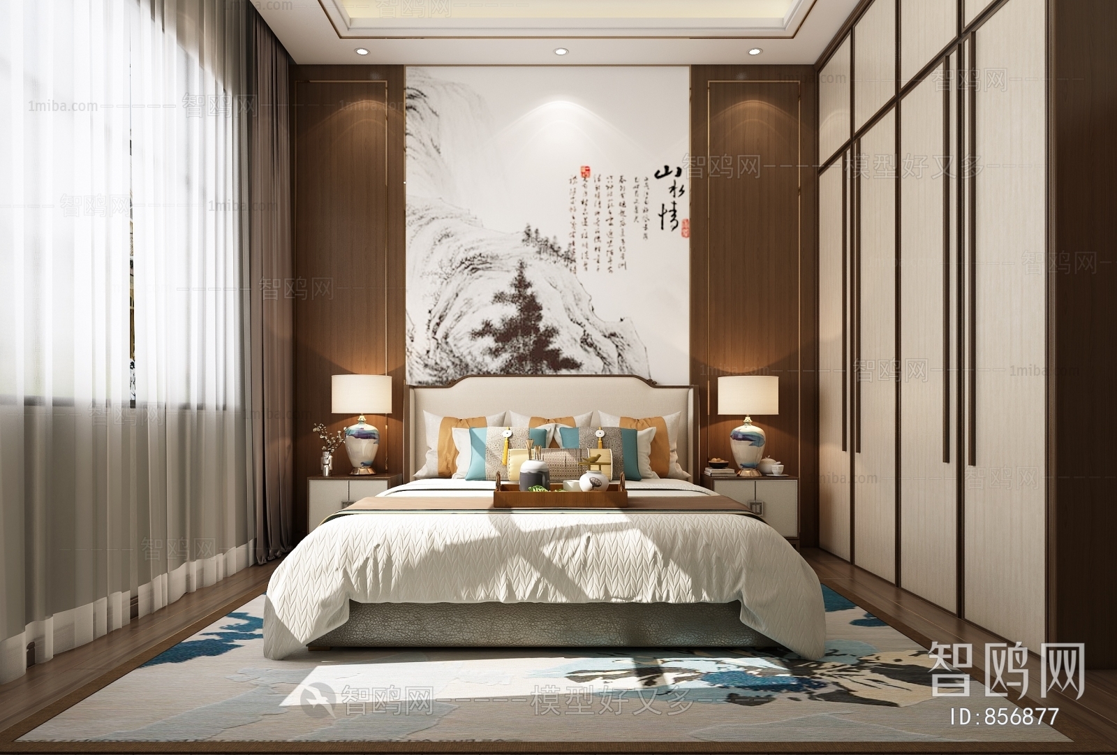 New Chinese Style Bedroom