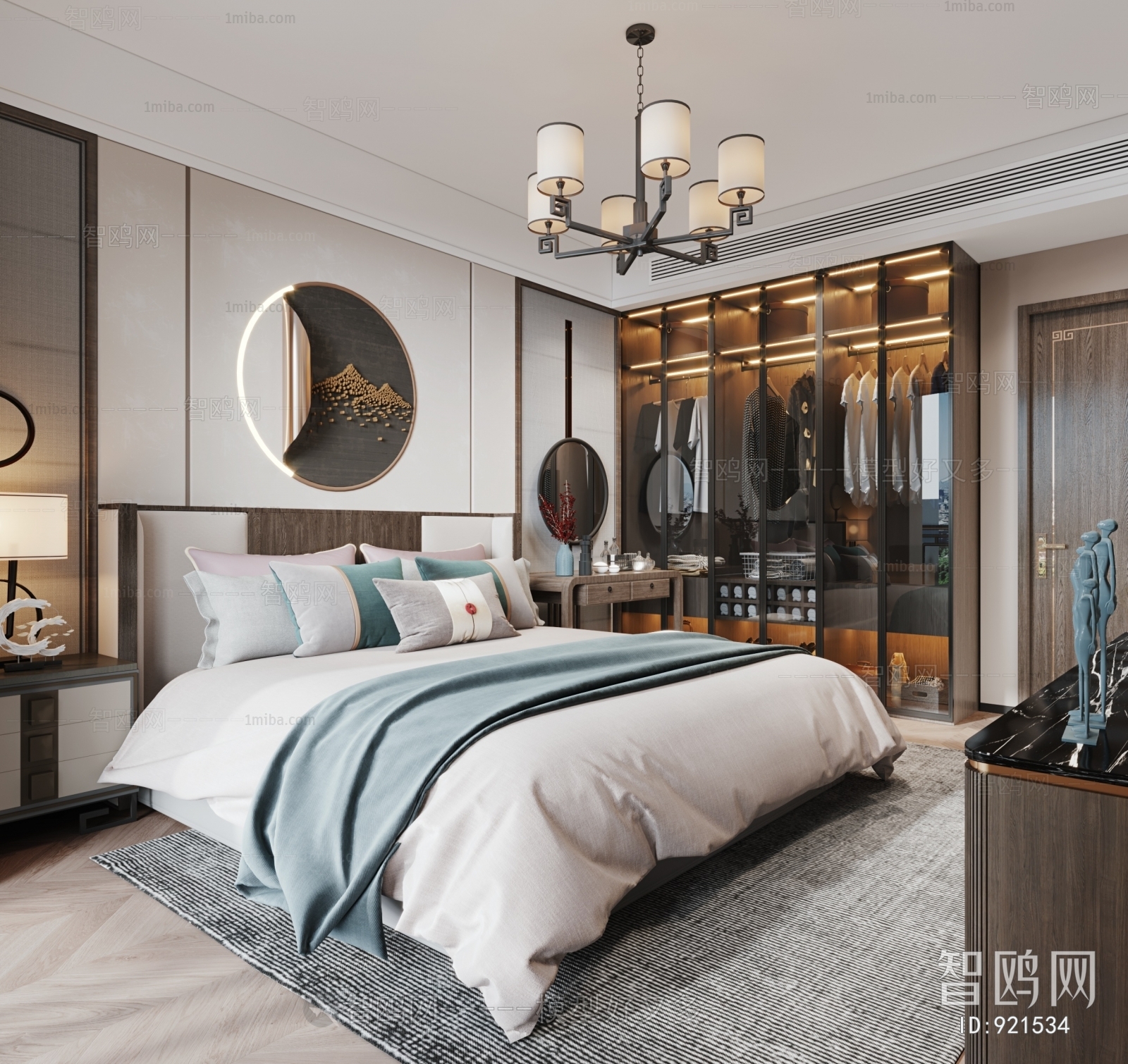 New Chinese Style Bedroom