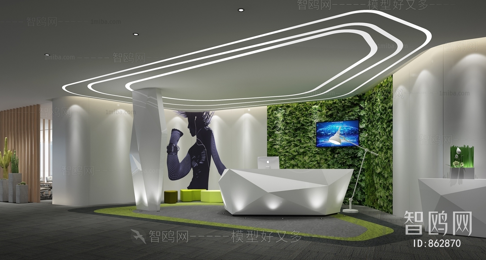 Modern Office Reception Desk