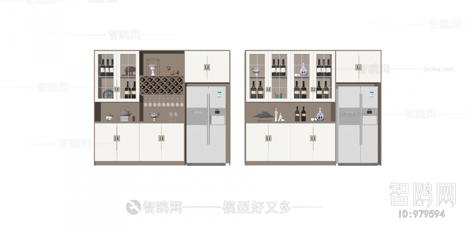 New Chinese Style Wine Cabinet