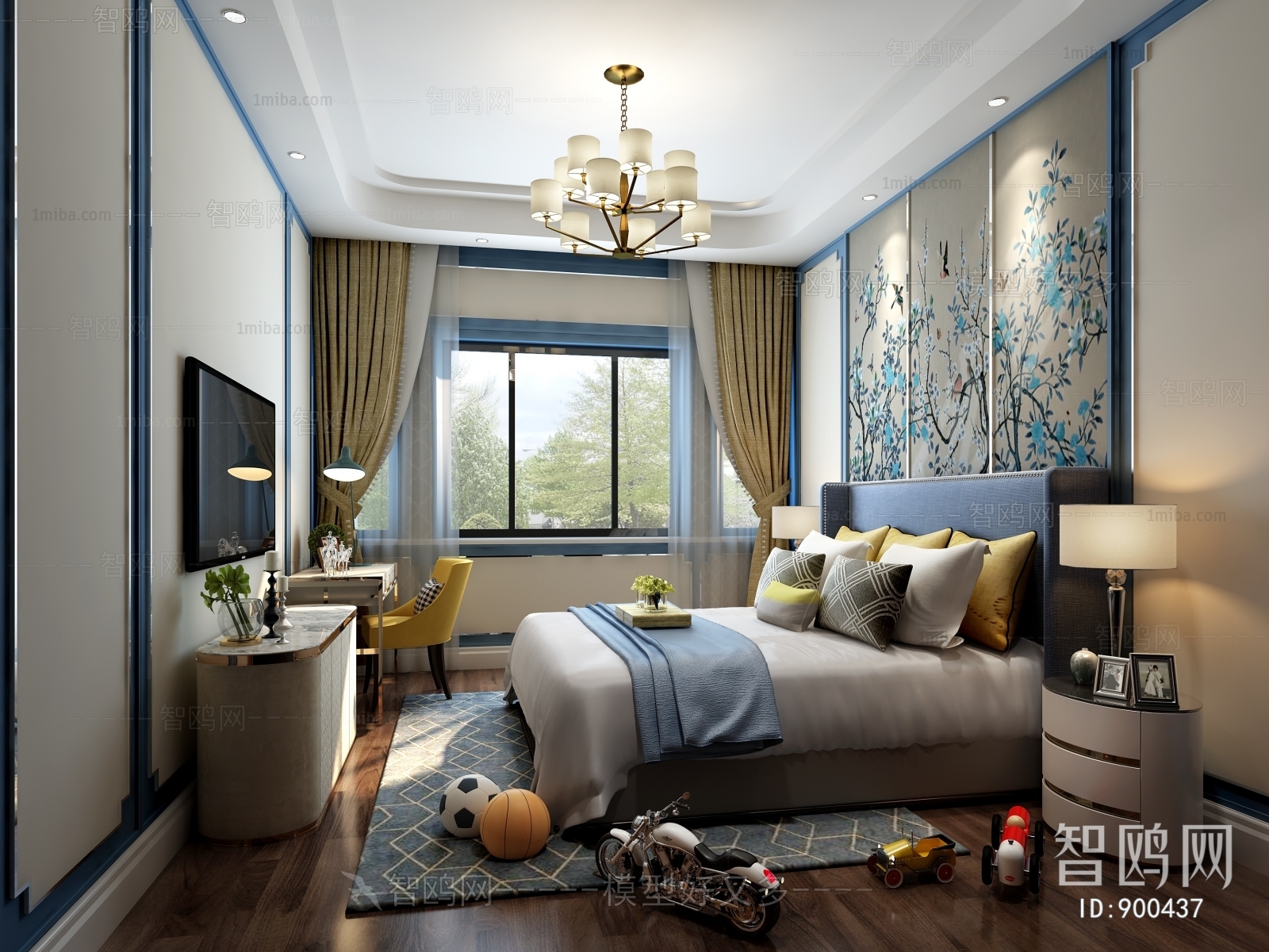 New Chinese Style Bedroom