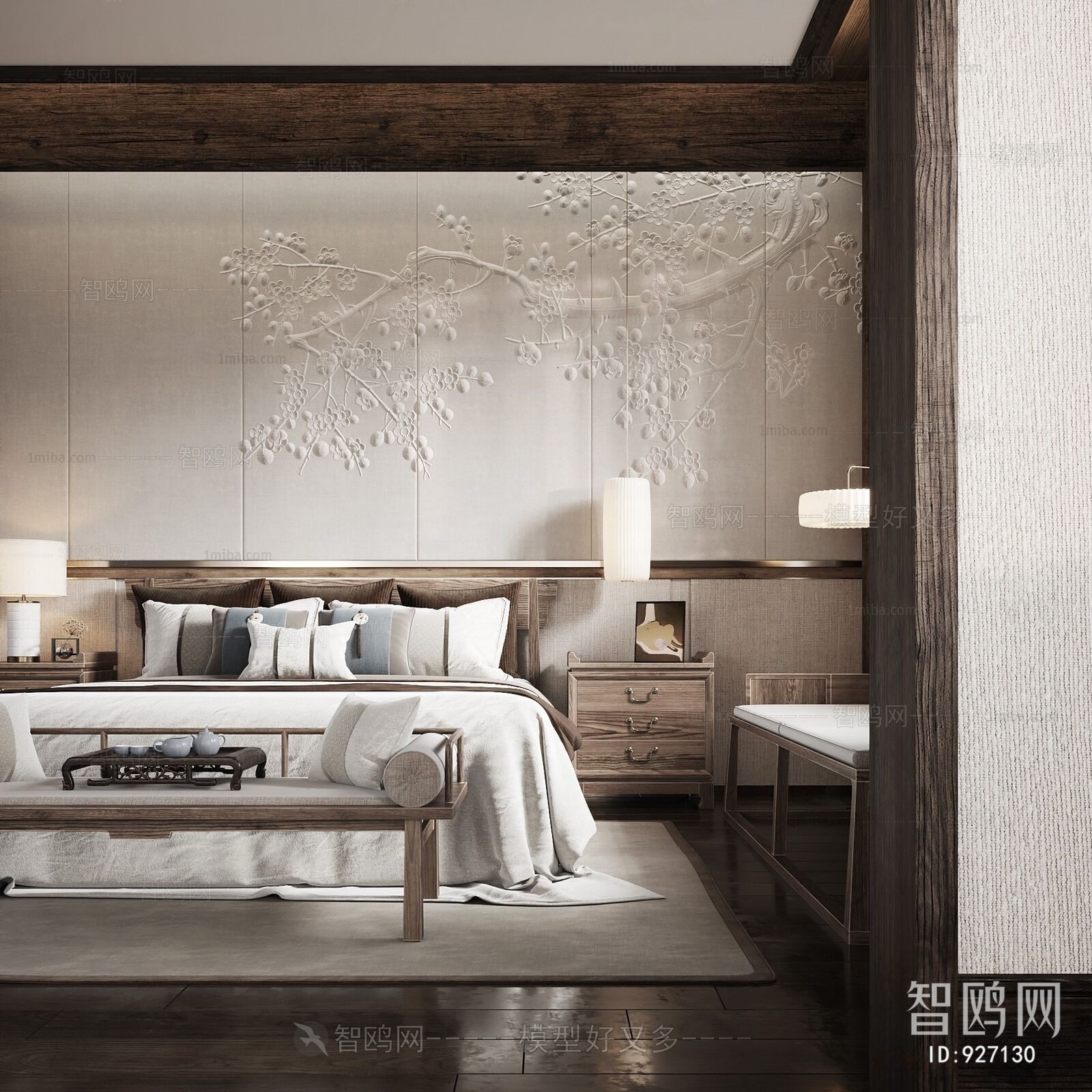 New Chinese Style Bedroom