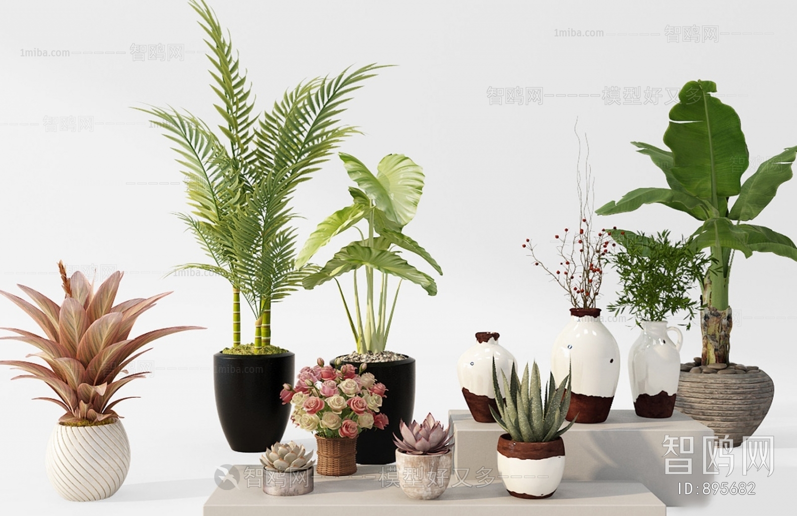 Modern Potted Green Plant