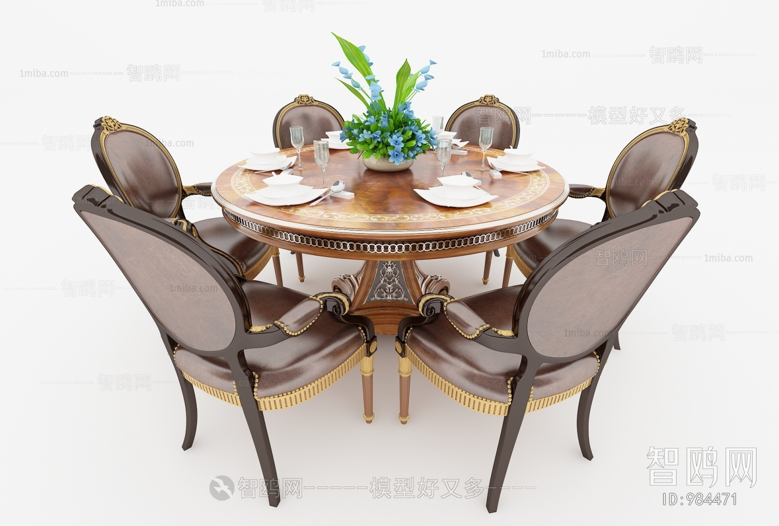 European Style Dining Table And Chairs