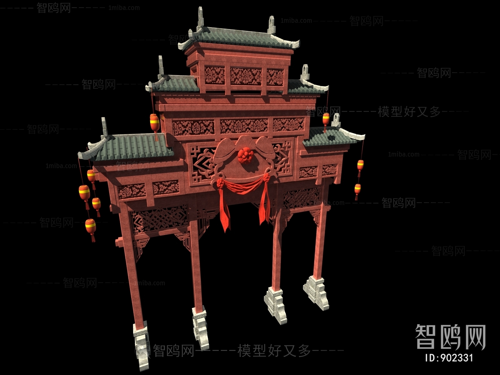 New Chinese Style Ancient Architectural Buildings