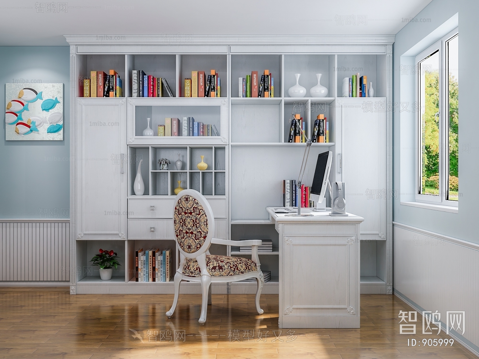 Simple European Style Study Space