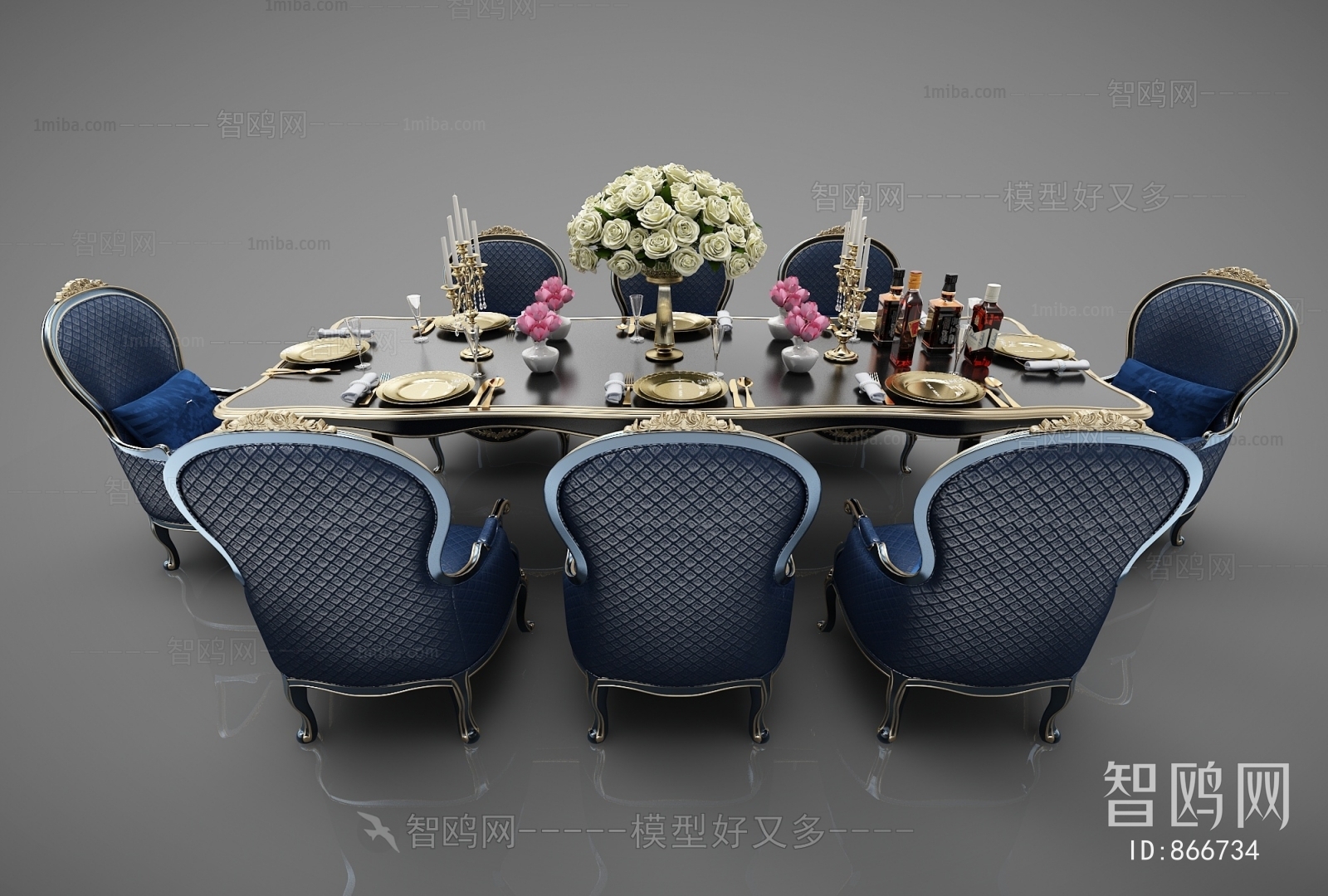 European Style Dining Table And Chairs