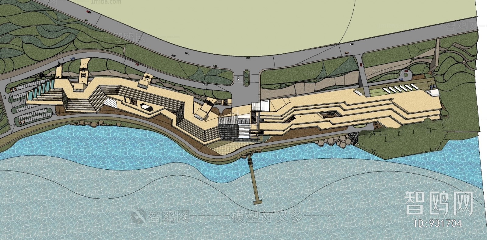 Modern Architectural Bird's-eye View Planning