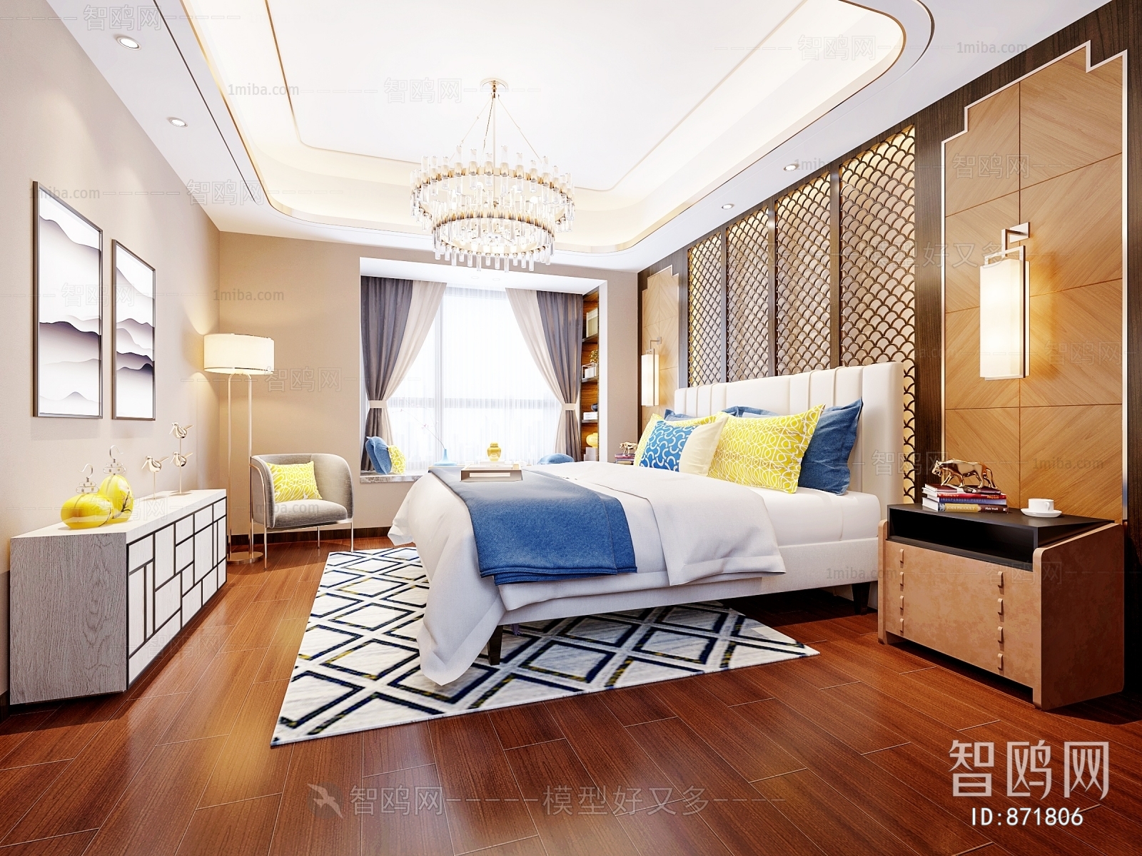 New Chinese Style Bedroom