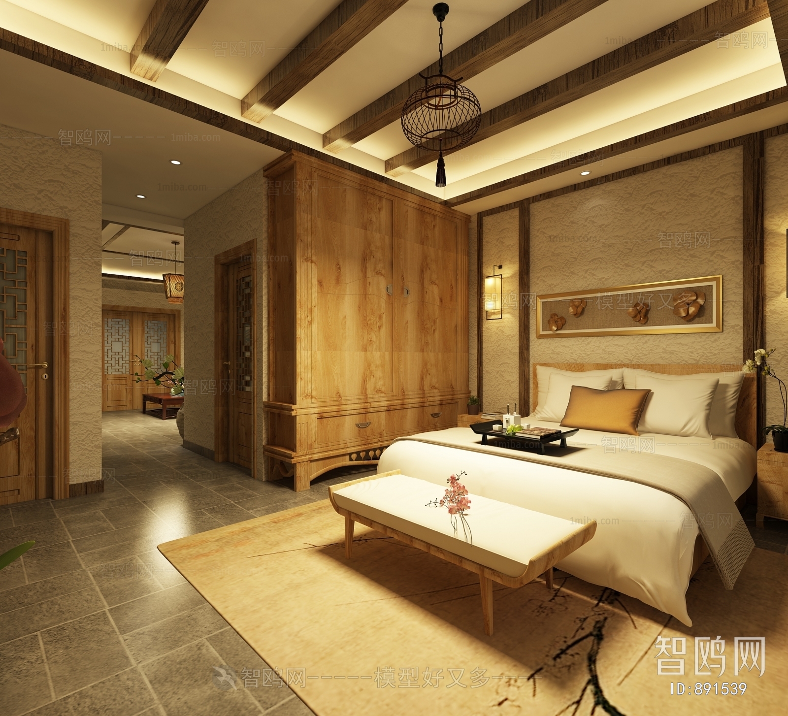 New Chinese Style Bedroom