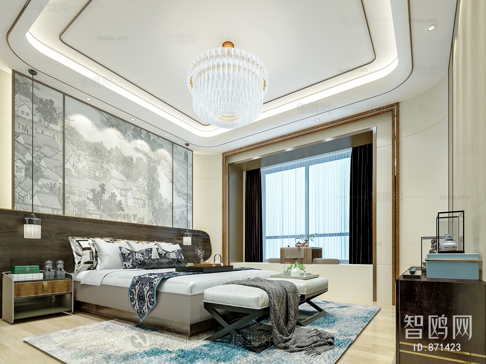 New Chinese Style Bedroom