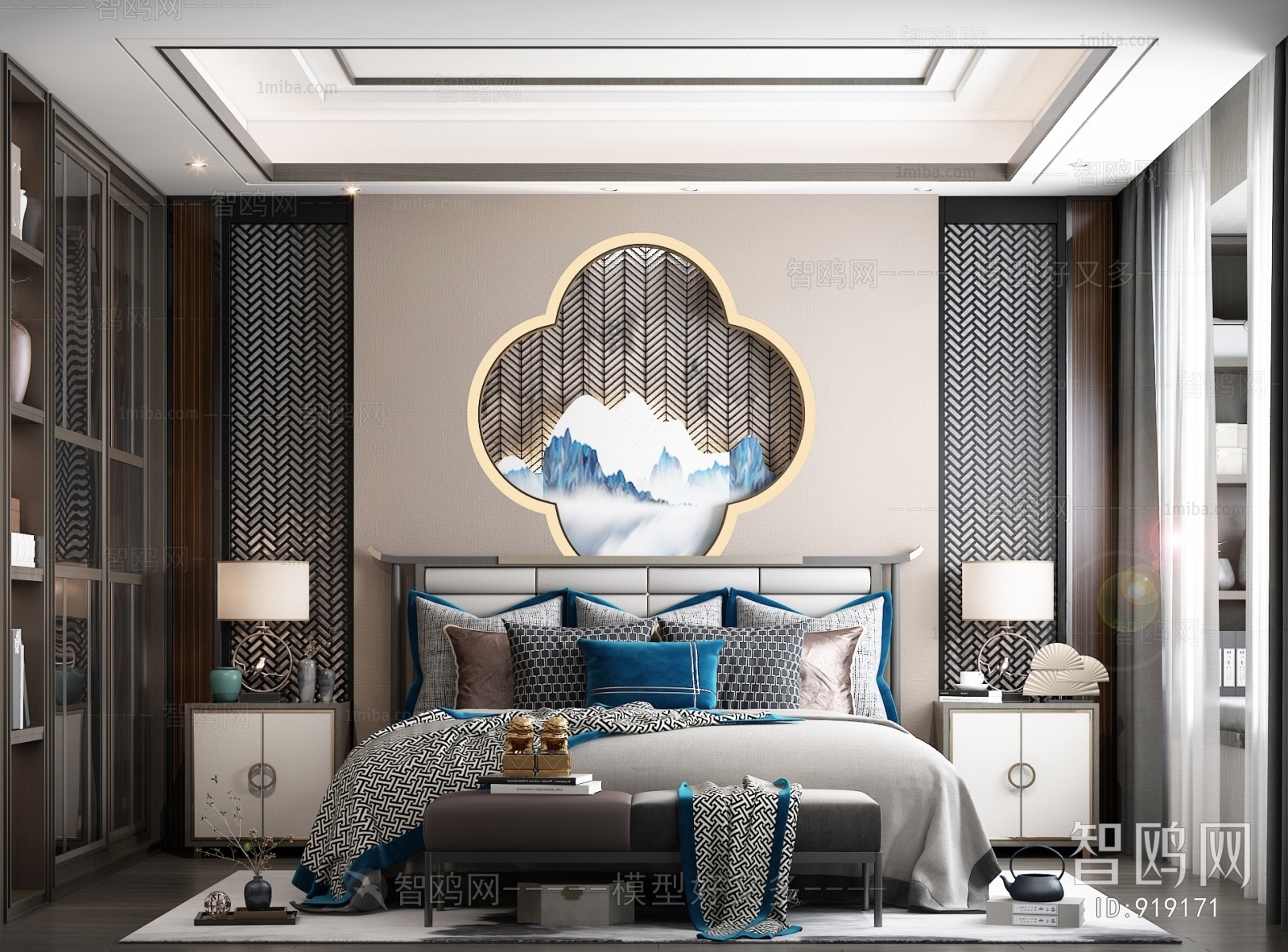 New Chinese Style Bedroom