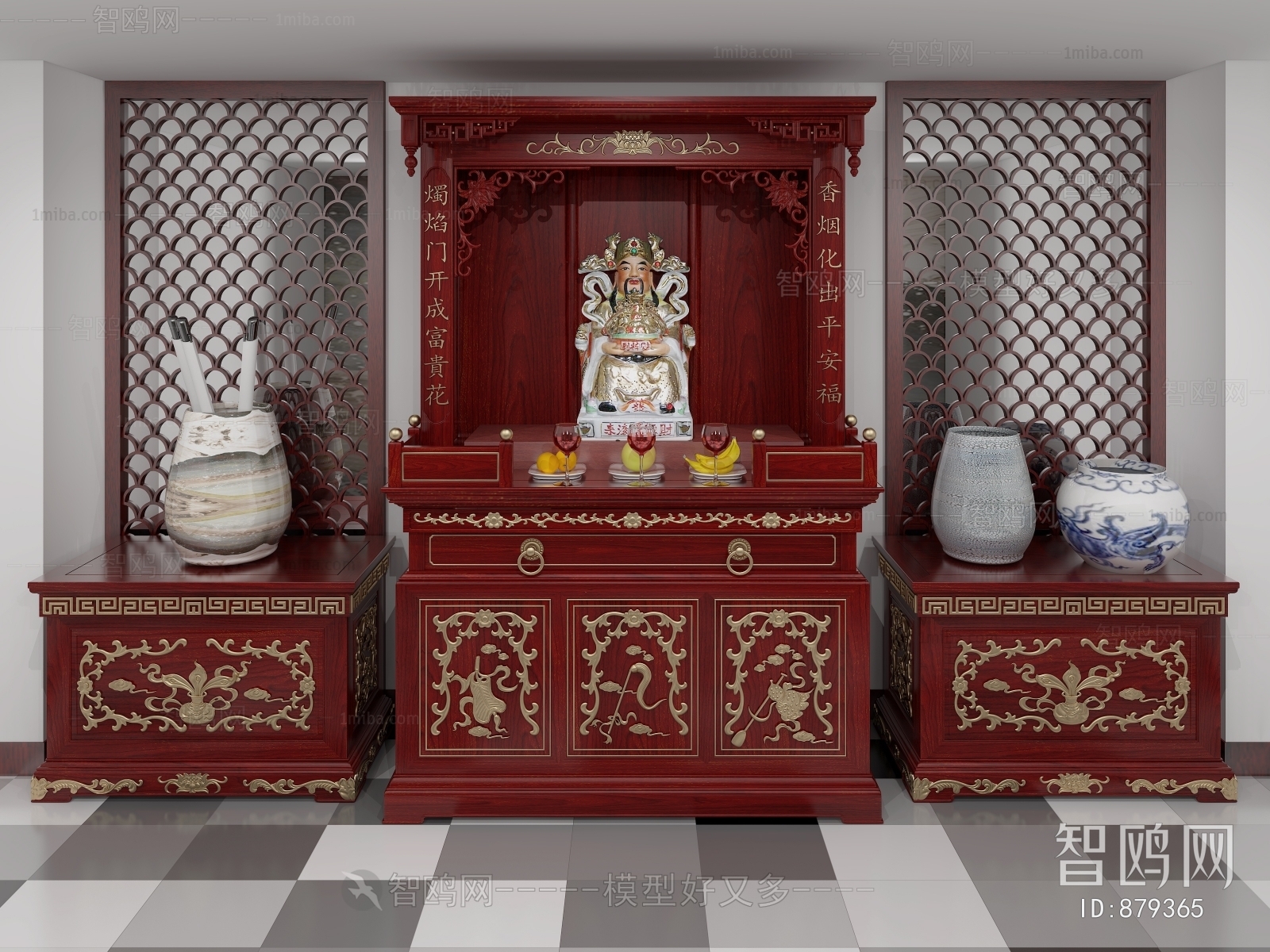 Chinese Style Buddhist Niche