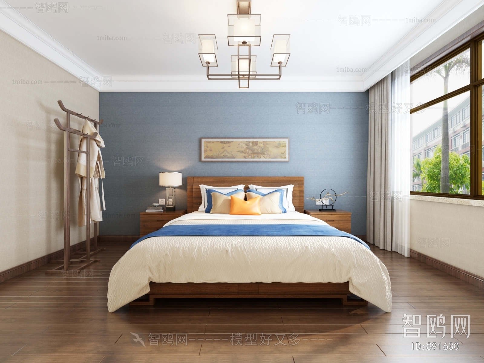 New Chinese Style Bedroom