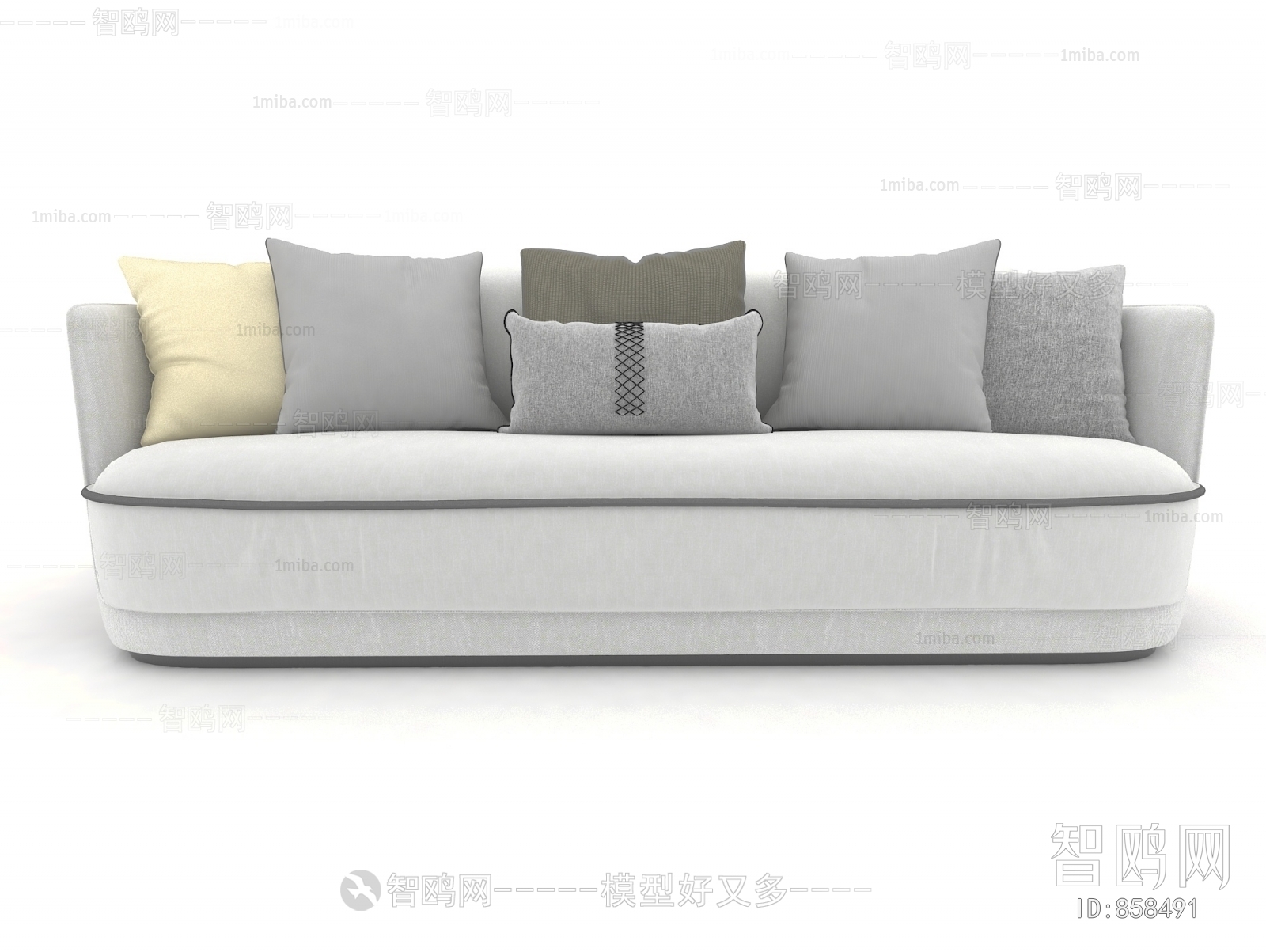 New Chinese Style Three-seat Sofa